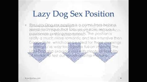 lazy dog postion|Top sex positions for lazy people revealed by expert